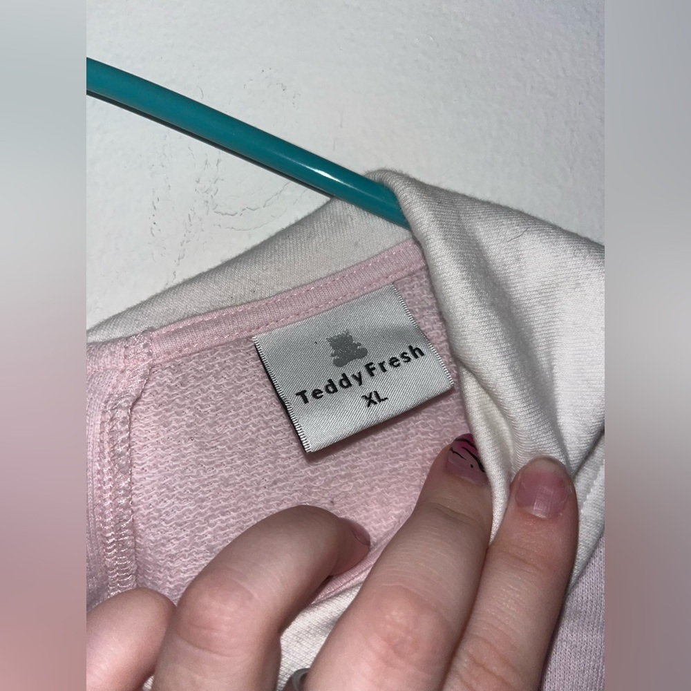 Teddy Fresh Pink and White Sweatshirt - Picture 3 of 4